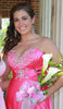 Hot Pink A-Line Satin Gown