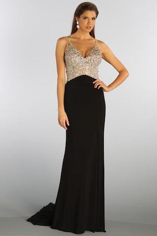 Elegant Evening Gown with Train