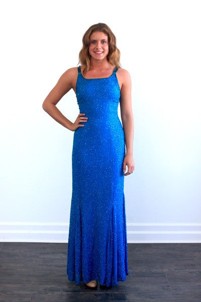Sean Collection Blue Prom Dress