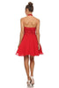 Pretty Lace Halter Red Dress
