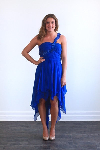 B. Darlin Royal Blue Hi Low Dress