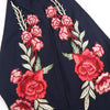 jumper | navy jumpsuit | floral embroidered jumper | fancy floral jumpsuit
