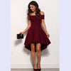 Hi Lo Off Shoulder Party Homecoming Dress | Red | Cocktail Dress