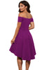Hi Lo Off Shoulder Party Homecoming Dress | Purple | Cocktail Dress