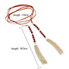 Wrap Around Tassel Choker | Beaded Choker Necklace | Red