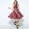red and black formal homecoming dress | gown two piece floral | prom halter neck long skirt